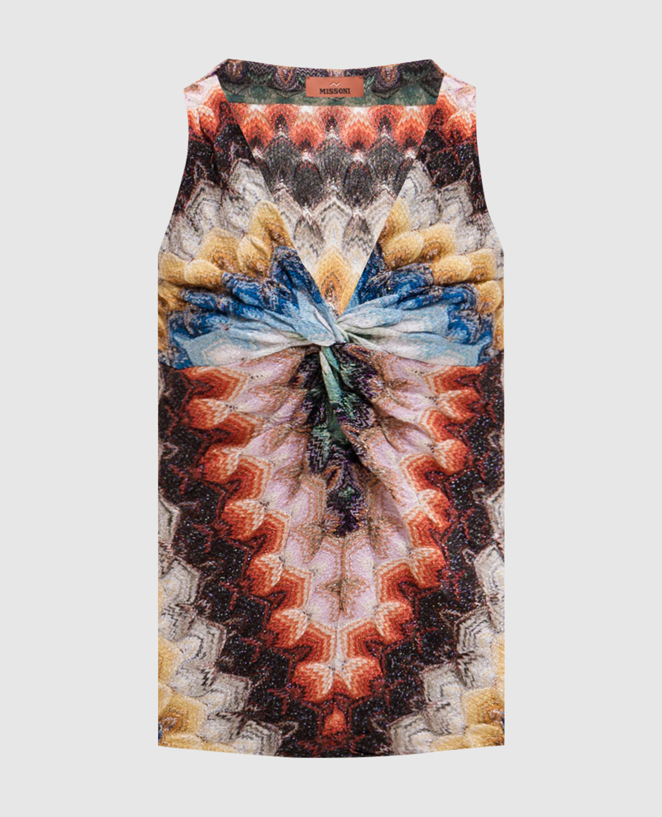 Топ в узор с люрексом