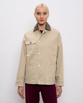 Simonetta Ravizza Бежевая куртка Oriente S06JA400T109L1C