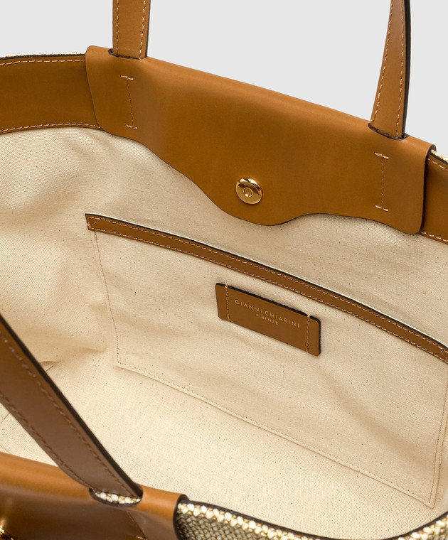 Gianni Chiarini Бежева сумка-тоут Belty BS12136COMMTWISTLS зображення 4