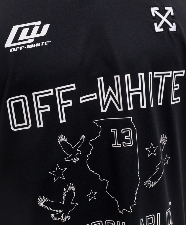 Off-White Синя футболка з перфорацією 44MAD013S26J001 зображення 5