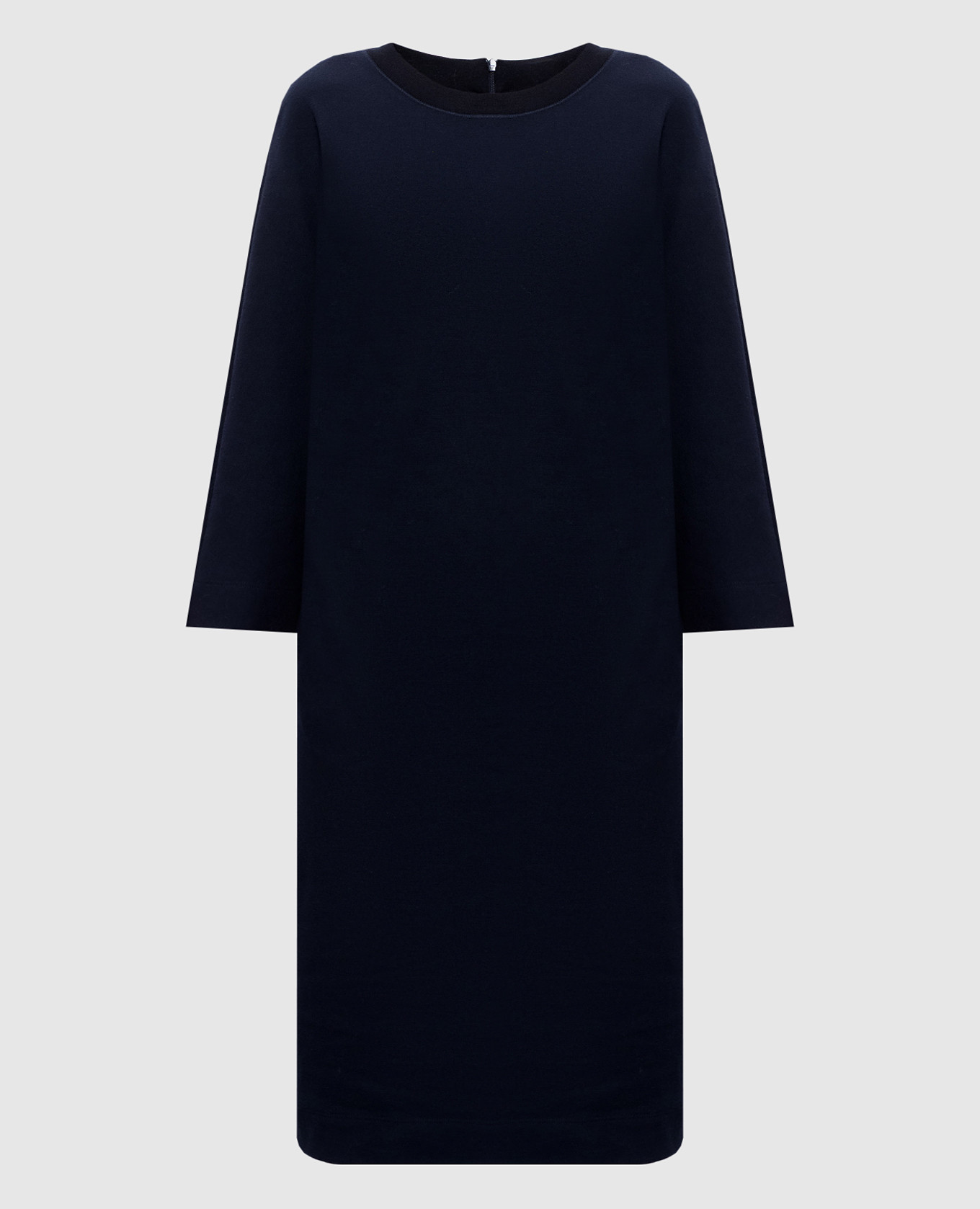 Синее платье с шерстью