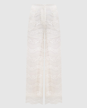 Twinset Штани кольору айворі з мережива 261TP2901