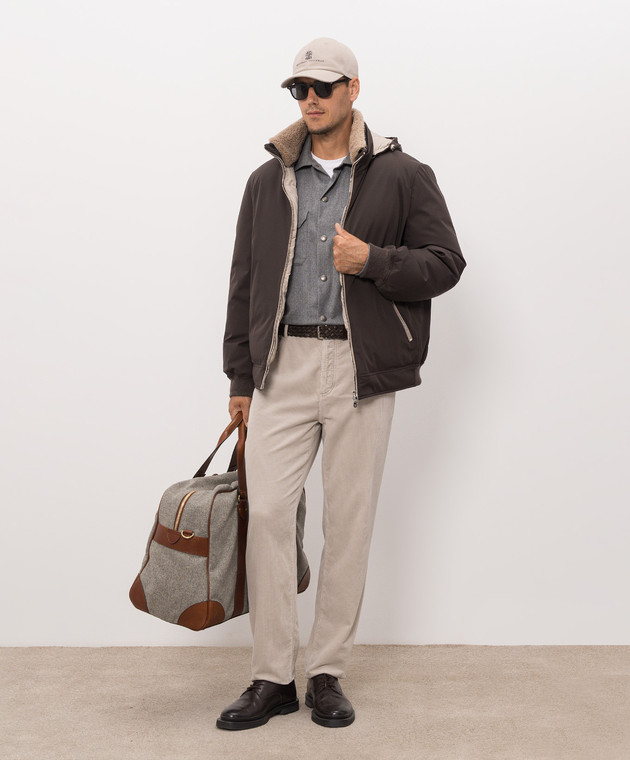 Brunello Cucinelli Рубашка серого цвета из шерсти MY6660721 изображение 2