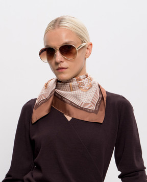 Twinset Бежева хустка в принт 262TO5550