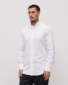 Brunello Cucinelli Белая рубашка из хлопка ME6251766