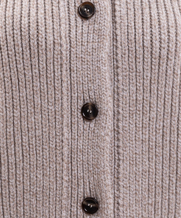 Magda Butrym Бежевий кардиган з вовни KNITWEAR27CARDIG314926 зображення 5