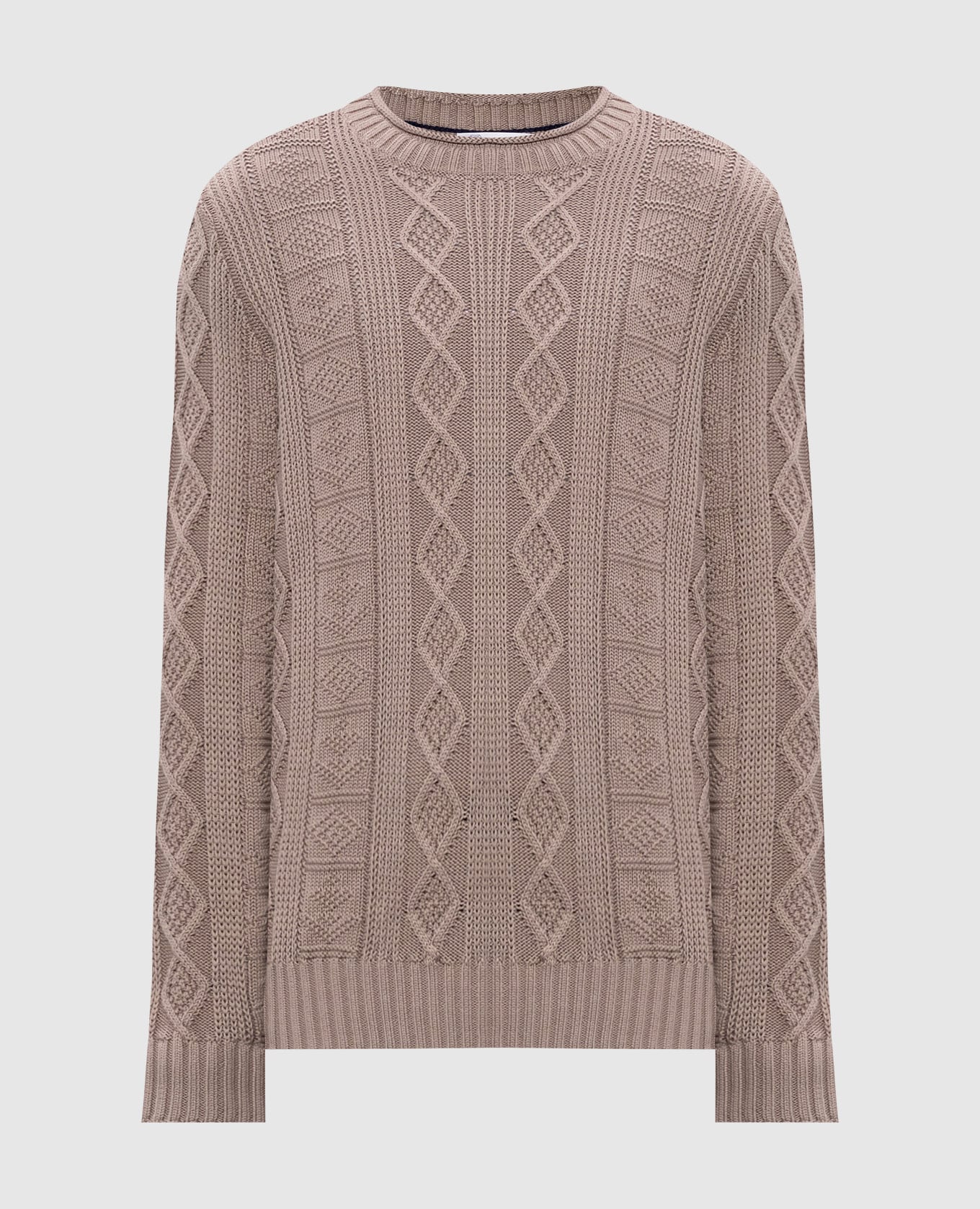 Бежевый свитер в узор