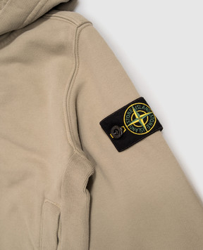 Stone Island Детская спортивная куртка цвета хаки с патчем логотипа L2S166100006S0A2068