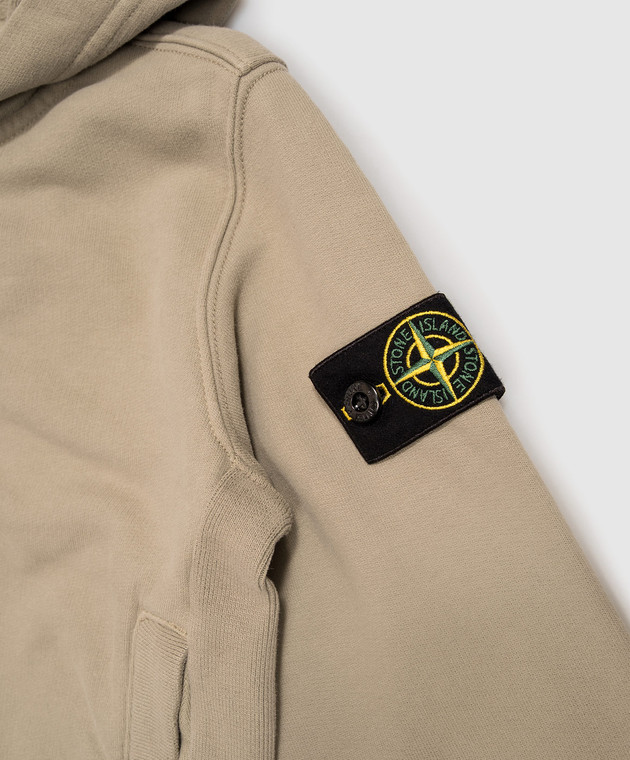 Stone Island Детская спортивная куртка цвета хаки с патчем логотипа L2S166100006S0A201012 изображение 3