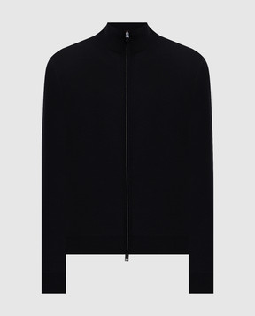 Canali Черный кардиган из шерсти MK01149C0022