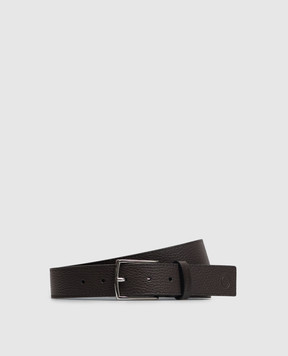 Trussardi Коричневий шкіряний ремінь з тисненням логотипа B349B000042NMEL01L61