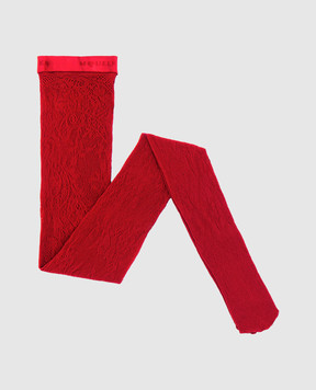Alexander McQueen Красные колготки в цветочный узор 8467703400Q