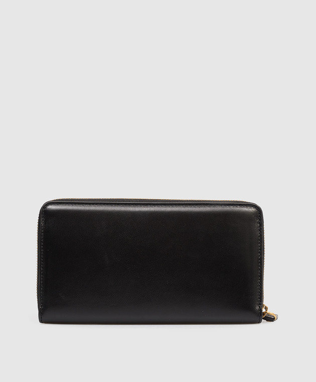 Versace Чорний шкіряний гаманець з фактурною емблемою 10241881A17449 зображення 2