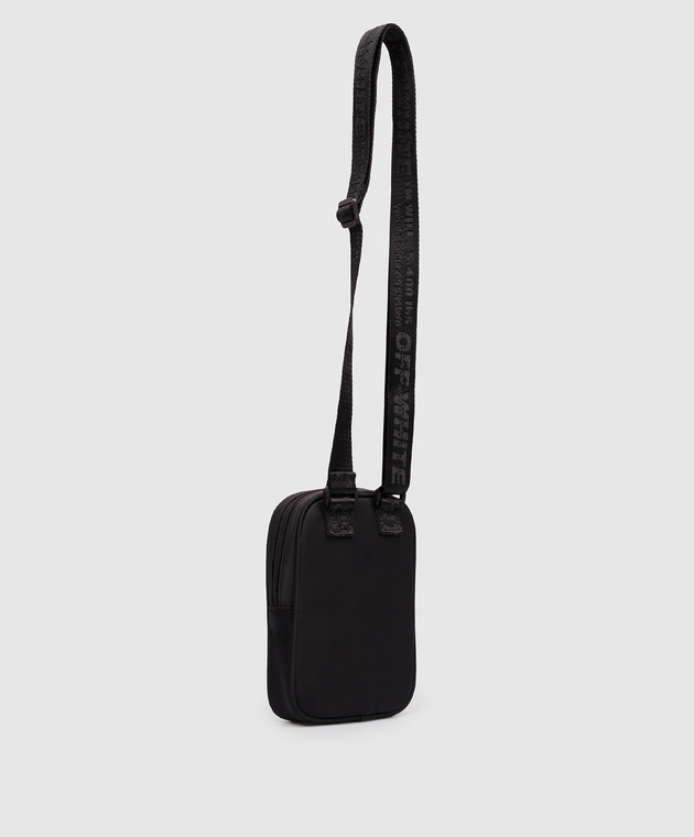 Off-White Детская черная сумка с принтом эмблемы OBNQ002S26FAB001 изображение 3