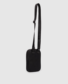 Off-White Детская черная сумка с принтом эмблемы OBNQ002S26FAB001