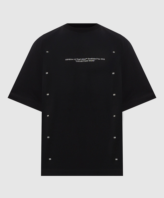 Off-White Чорна футболка Chakra Arrow з принтом 44MAA120F26J00F