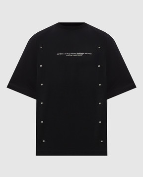 Off-White Чорна футболка Chakra Arrow з принтом 44MAA120F26J00F