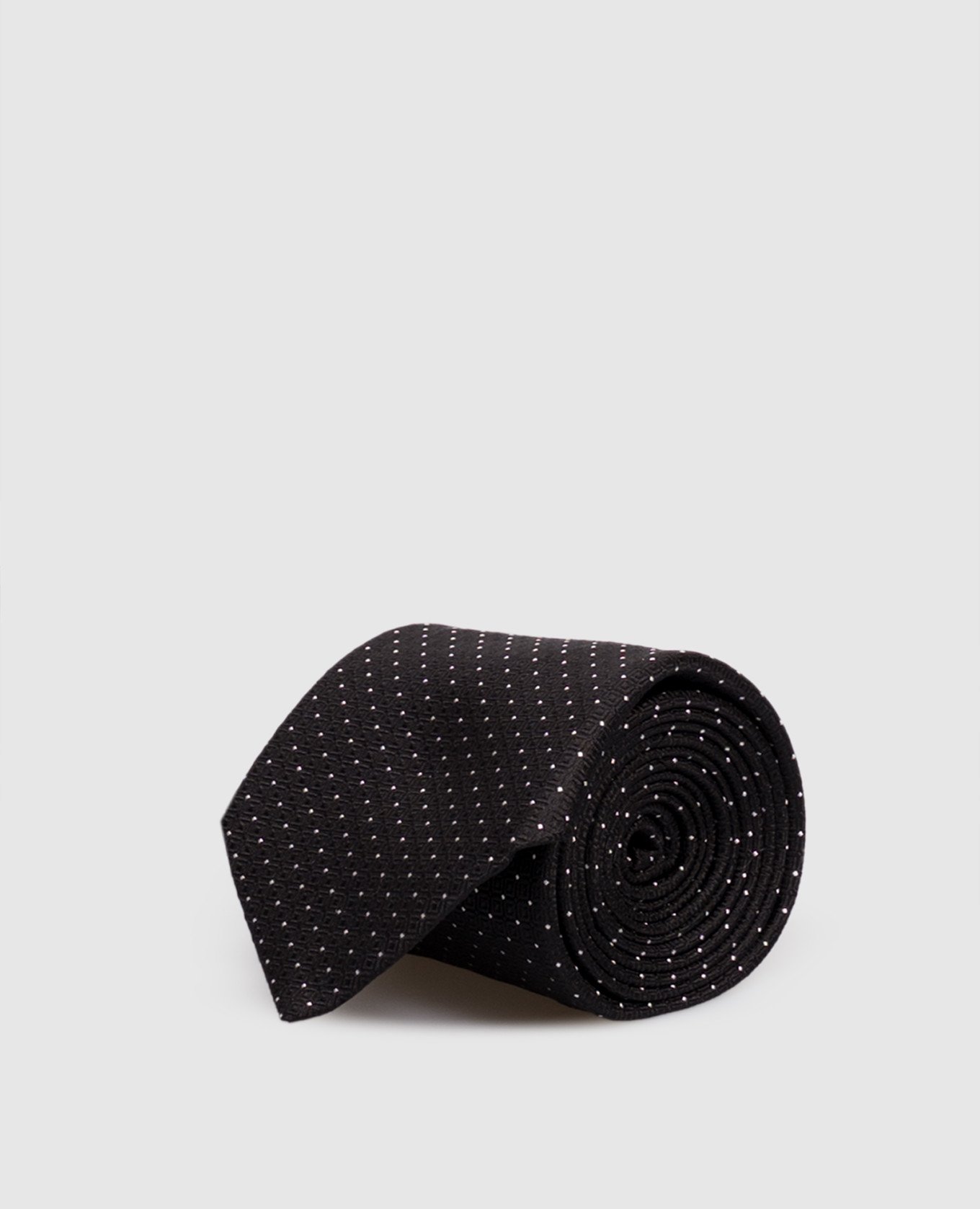 Black silk tie Canali