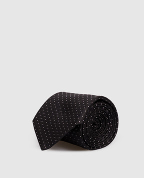 Canali Черный галстук из шелка HJ0435718