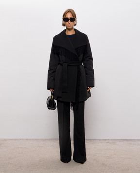 Twinset Чорна куртка з бахромою 262LI2CAA