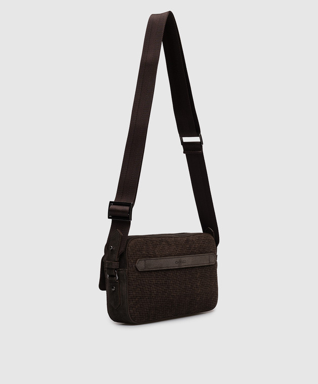 Canali Коричневая замшевая плетеная сумка NA00255P326130 изображение 3