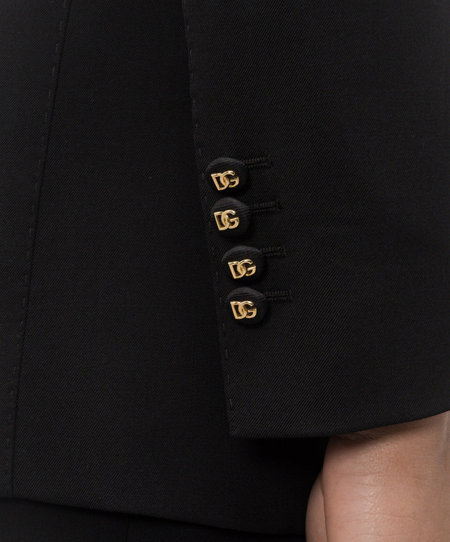 Dolce&Gabbana Чорний жакет з вовни F29Z8TGDDPS зображення 4