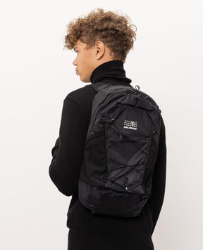 Maison Margiela MM6 Черный рюкзак с принтом логотипа SB5WA0013P5782