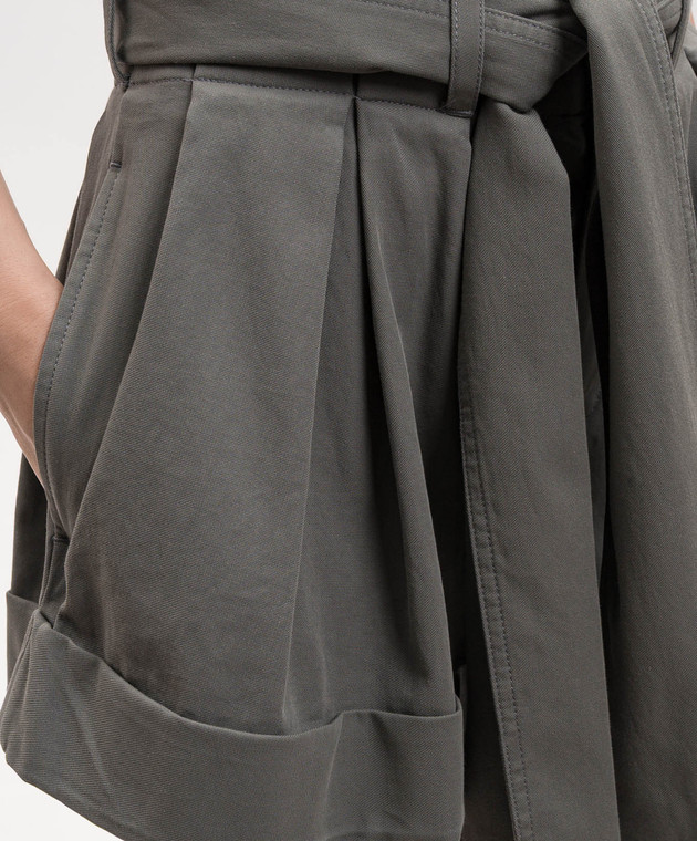 Balmain Шорти кольору хакі з поясом GF0PA425CG60 зображення 5