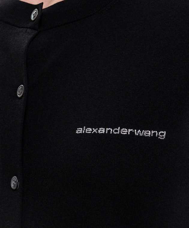 Alexander Wang Черный кардиган с кристаллами 1KC3263085 изображение 5