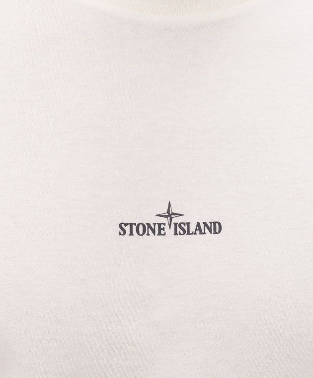 Stone Island Футболка цвета айвори с принтом логотипа L2S152100001S0534 изображение 5