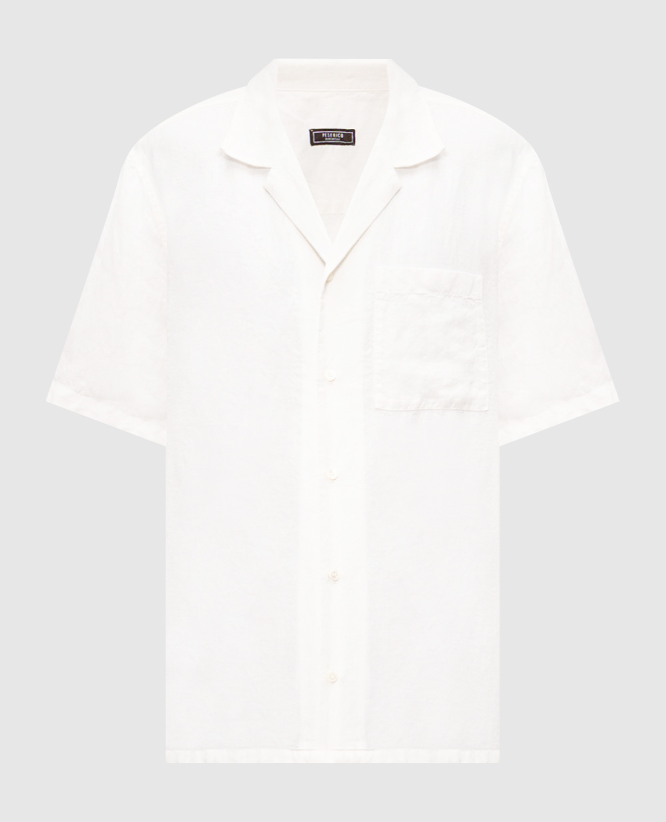 Рубашка из льна цвета айвори