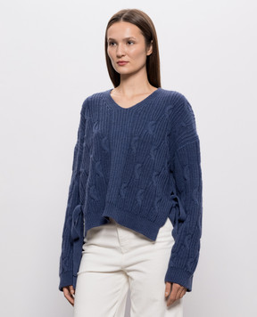 Twinset Синий свитер с шерстью 262TT3010