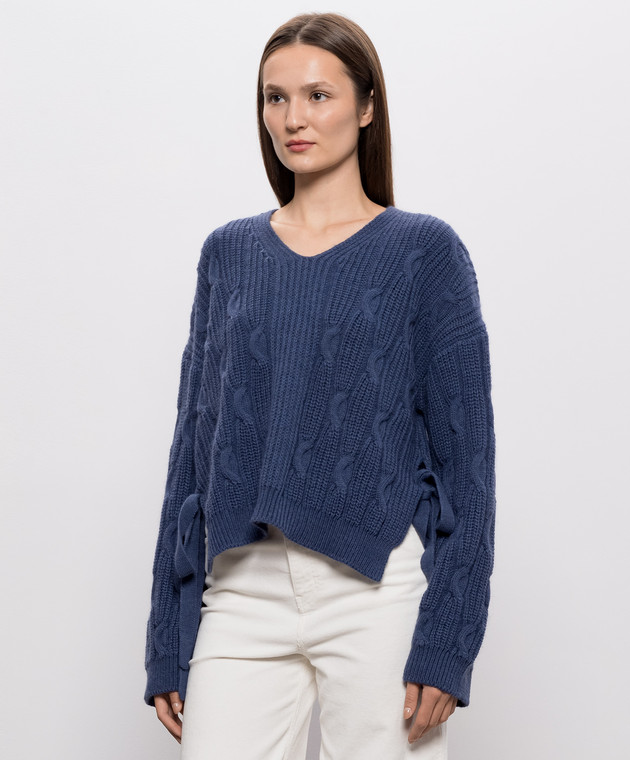 Twinset Синій светр з вовною 262TT3010 зображення 3