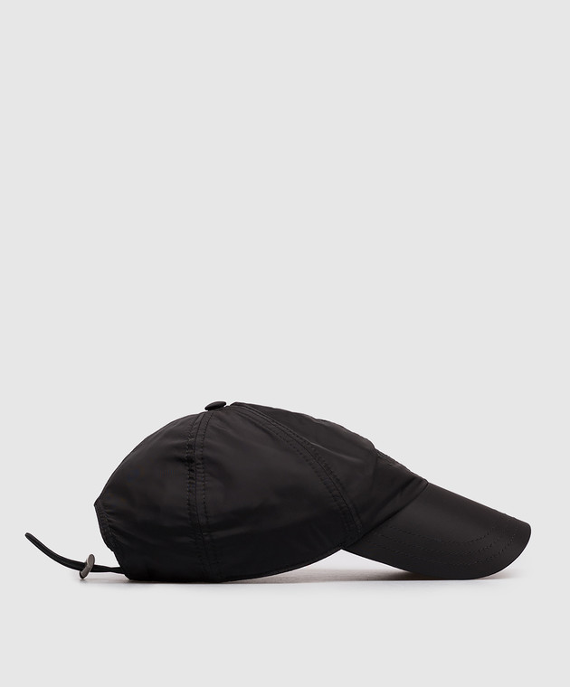 Saint Laurent Чорна кепка з вишивкою логотипа 8698213YU00 зображення 3