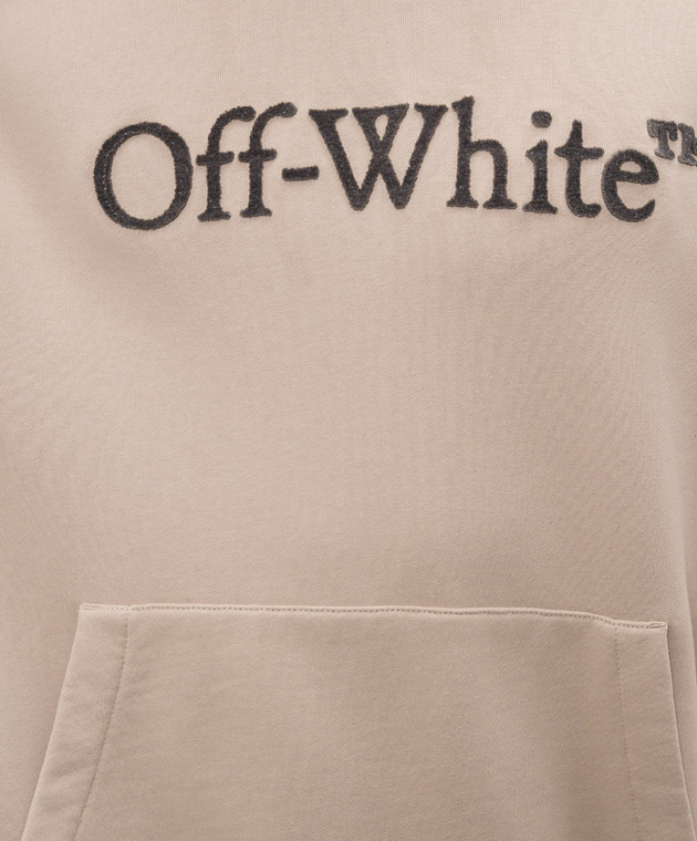Off-White Бежевые худи с фактурным логотипом 44MBB12NF26F004 изображение 5