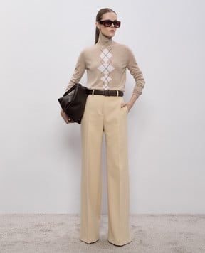 Ermanno Scervino Бежевый гольф из шерсти в узор D475M330FYJ