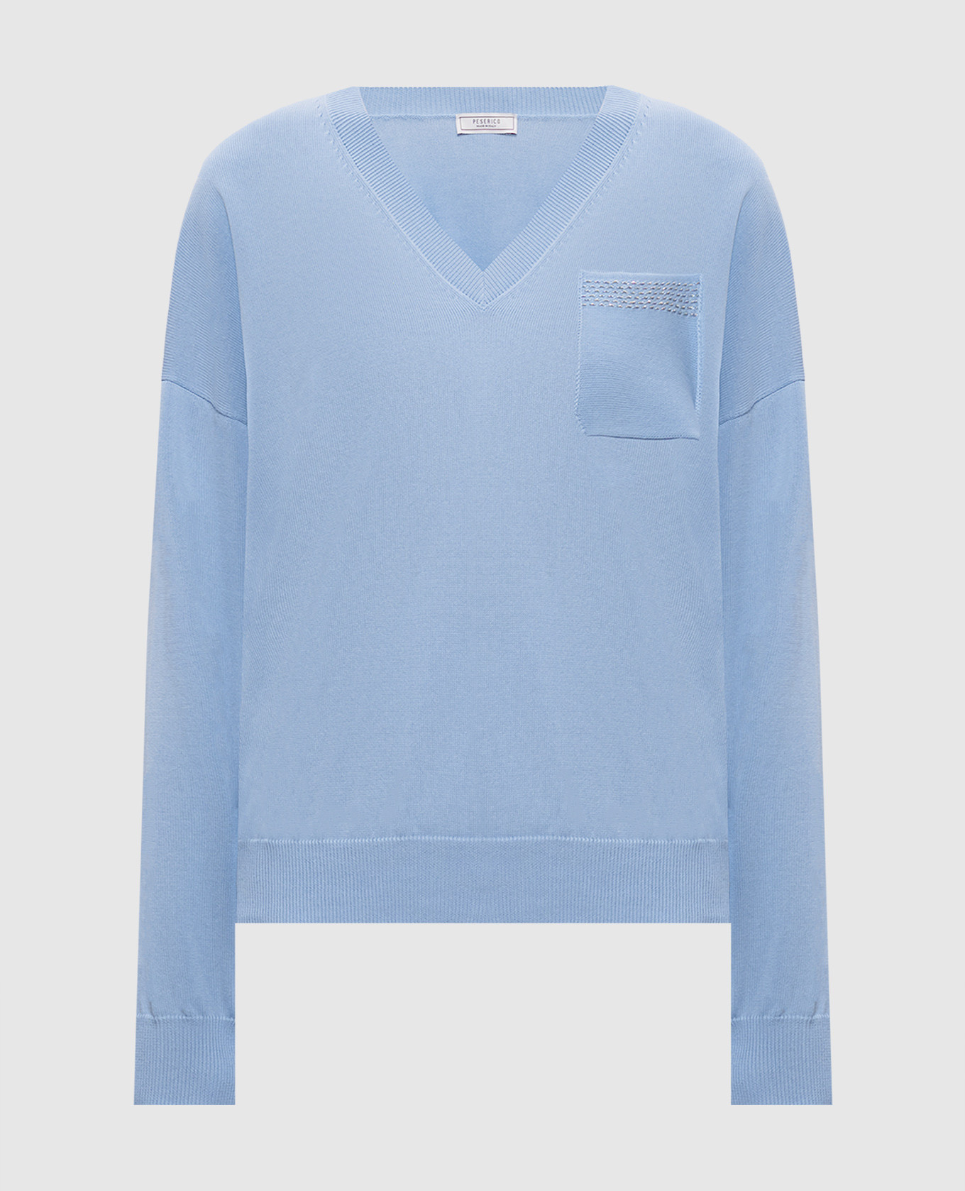 

Голубой пуловер с цепочкой, Пуловеры