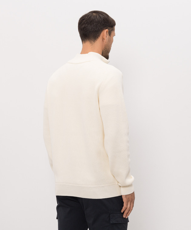 Stone Island Свитер цвета айвори с молнией L2S155100124S00D8 изображение 4