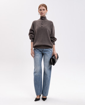 Alexander Wang Голубые джинсы с принтом логотипа 4DC4264500