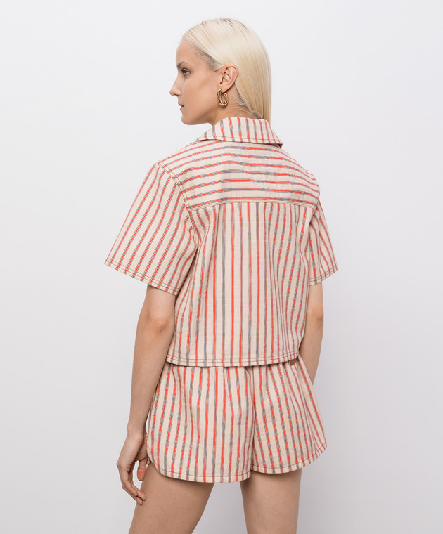 Fendi Бежева сорочка в смужку FLF862AOHT зображення 4