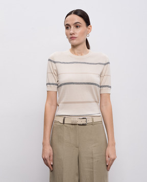 Peserico Білий шкіряний ремінь з логотипом A32599C0CC768