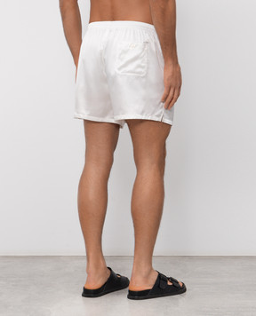 Dolce&Gabbana Трусы-боксеры из шелка цвета айвори M3A12TON0EC