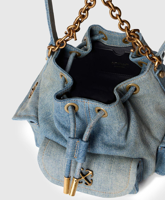 Off-White Синя сумка-кісет Dumbo OWMY002F25DEN001 зображення 3