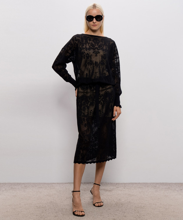 Twinset Чорна сукня максі 262TF3033 зображення 2