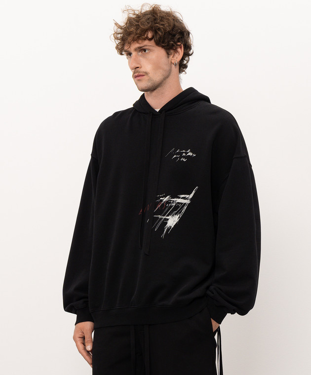Ann Demeulemeester Черные худи Bardi Comfort B0014213FA185 изображение 3