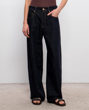 Brunello Cucinelli Синие джинсы с патчем ML134P4021