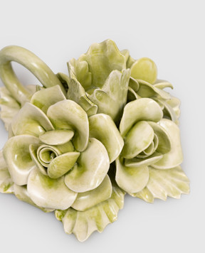 Bitossi Home Зелений керамічний свічник з трояндами EMP00411