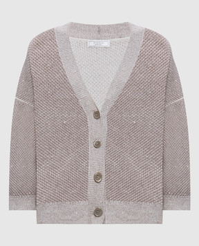 Peserico Бежевый кардиган с пайетками A99032F129234R