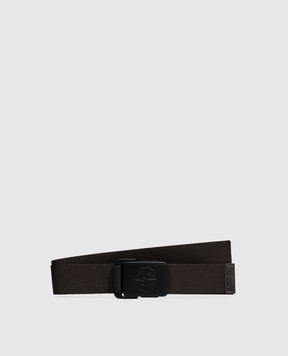 Stone Island Коричневый ремень с брендовой гравировкой L2S159300001S0073