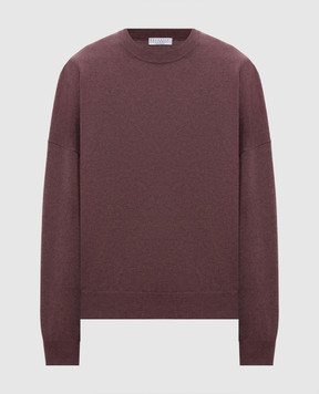 Brunello Cucinelli Свитер из кашемира цвета марсала M12244410P